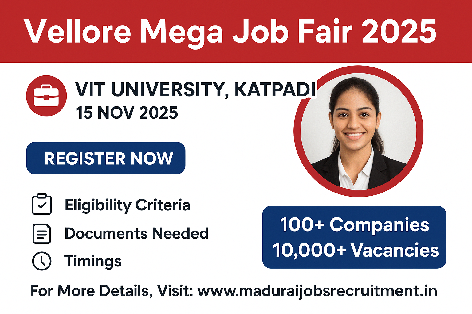 Vellore Mega Job Fair 2025 – Full Guide for Candidates (VIT University, Katpadi)