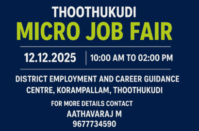 Thoothukudi 12.12.2025 Micro Job Fair – Private Sector Hiring at District Employment Office