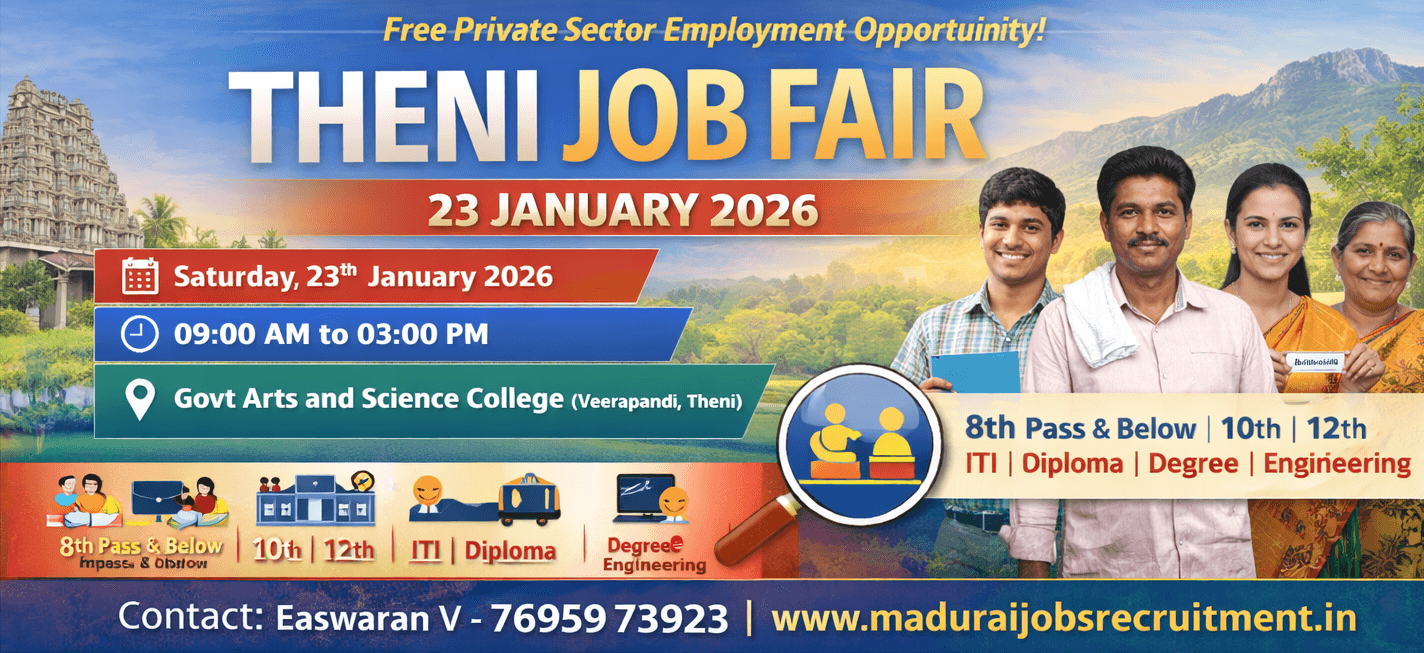 Theni Job Fair – January 2026 – Private Sector Employment Opportunity