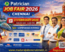 Patrician College Job Fair 2026 Chennai – Major Hiring Drive at Adyar on 21 February (50+ Companies Confirmed)