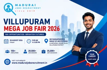 Villupuram Mega Job Fair 2026 at Sri Rangapoopathi Group of Institutions – 28 August