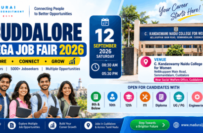 Cuddalore Mega Job Fair 2026 at C. Kandaswamy Naidu College for Women on 12 September