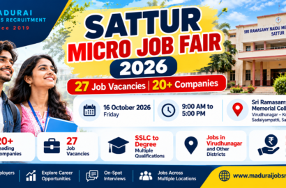 Sattur Micro Job Fair 2026 on 16 October at Sri Ramasamy Naidu Memorial College